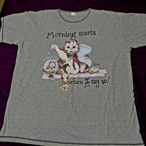 1990's 3XL Sleep Shirt - Morning Starts When I Say So